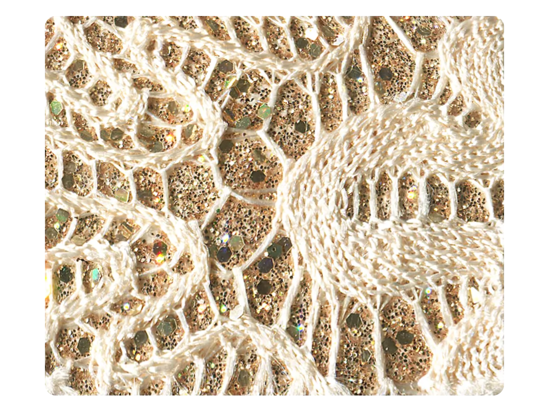 101 Champagne Knitted Glitter