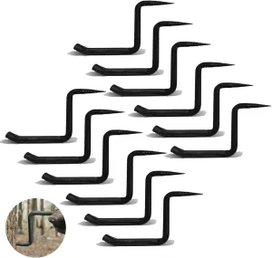 12 Pack Screw in Tree Steps for Hunting 5 Inch Tree Steps for Climbing, Tree Climbing Screw in Steps for Hunting, with Slip-Resistant knurling Pattern