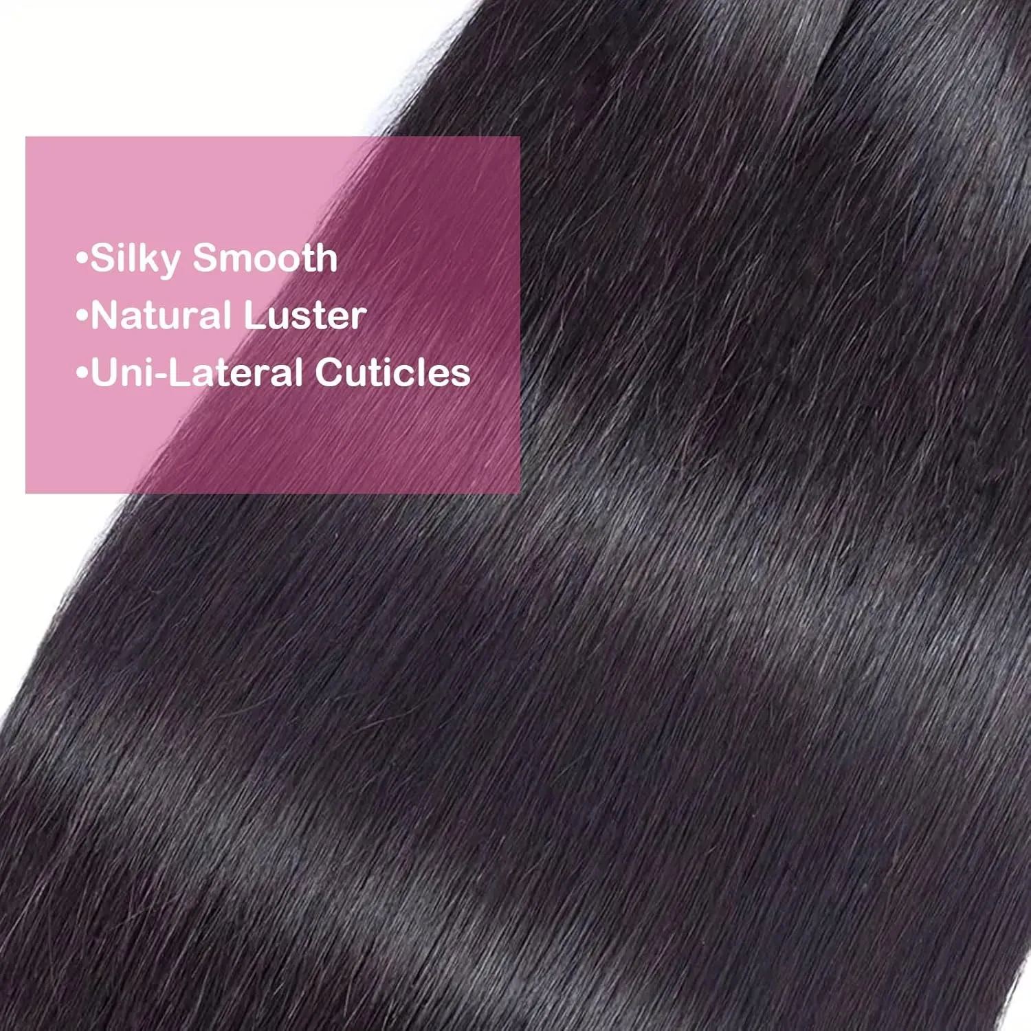 16A Indian Virgin Straight Hair Bundles - 3pcs 10/12/14 Inch Glossy Raw Hair Extensions for Black Women - 100% Unprocessed Temple Hair, Shed-Free & Silk Press Perfected