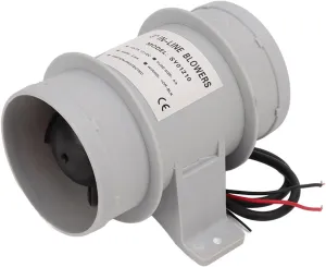 3 Inch Inline Air Blower, 12V Silent Inline Blower Fan Inline Marine Bilge Air Blower RV Air Vent Fan Replacement for Yachts Boats RV Marine Ventilation Air Circulation