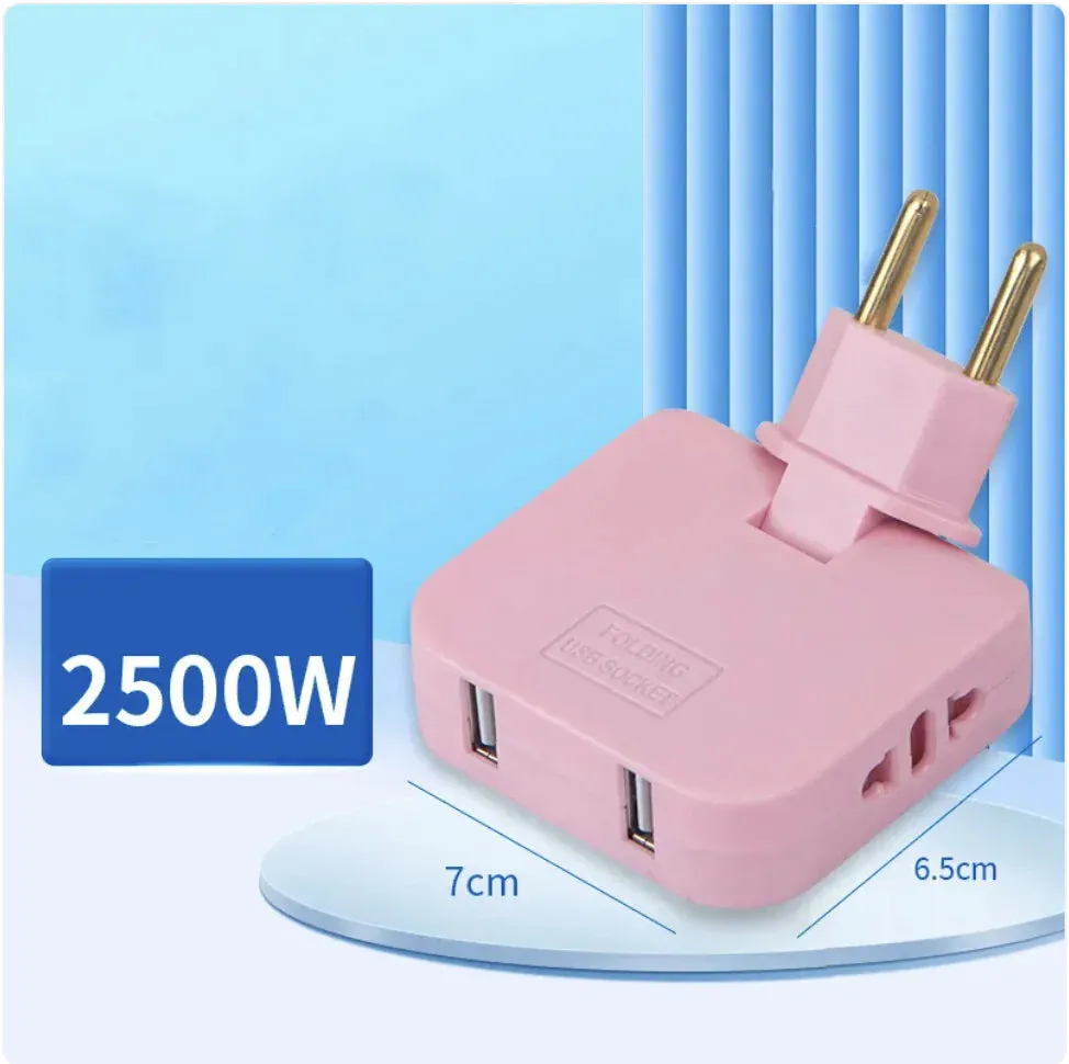360° Rotating European Plug Adapter