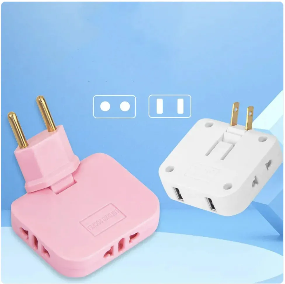 360° Rotating European Plug Adapter