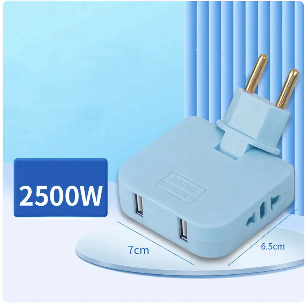 360° Rotating European Plug Adapter