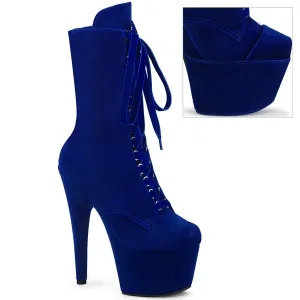 7 Inch Heel ADORE-1045VEL Navy Blue Velvet