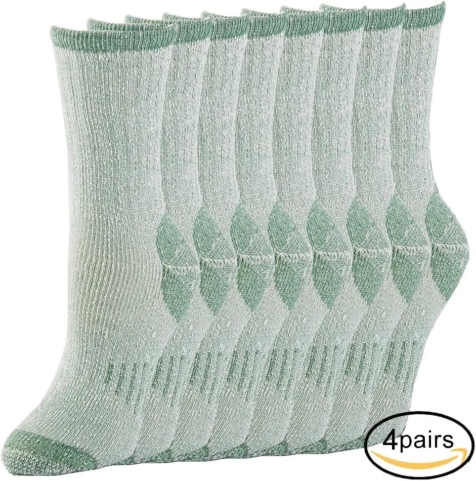 70% Merino Wool Women Crew Socks - Hiking Outdoor Athletic Thermal Thickening Cushion …