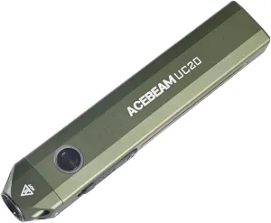 ACEBEAM UC20 Rechargeable EDC Flat Flashlight with Red Light, UV and White LED Combo, 1000 High Lumens Small Pocket Flashlight, Super Bright Flash Light for Camping Emergency Home