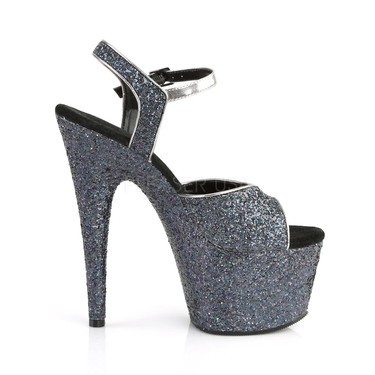 ADORE-710LG  Black Holo Glitter/Black Holo Glitter