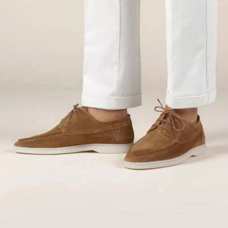 Adrian Lace-Up Suede Loafer Timely resolution Site-wide sale