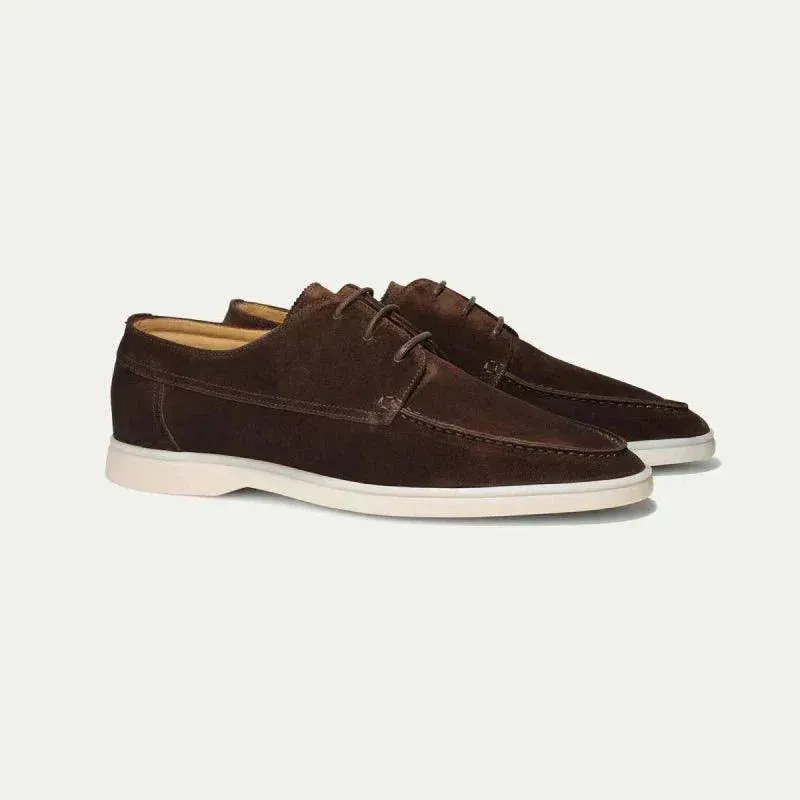Adrian Lace-Up Suede Loafer Timely resolution Site-wide sale