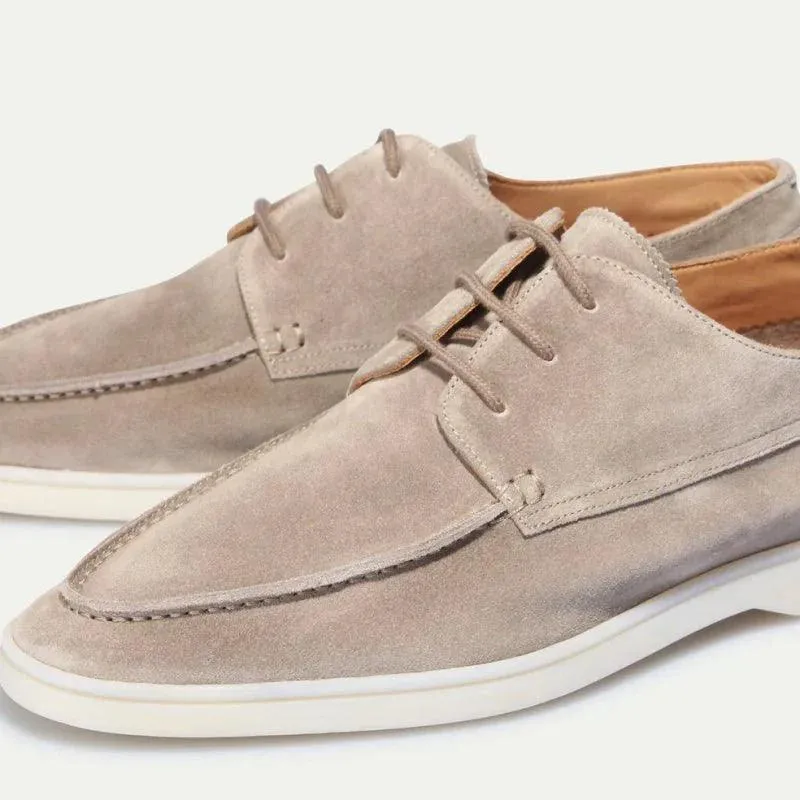 Adrian Lace-Up Suede Loafer Timely resolution Site-wide sale