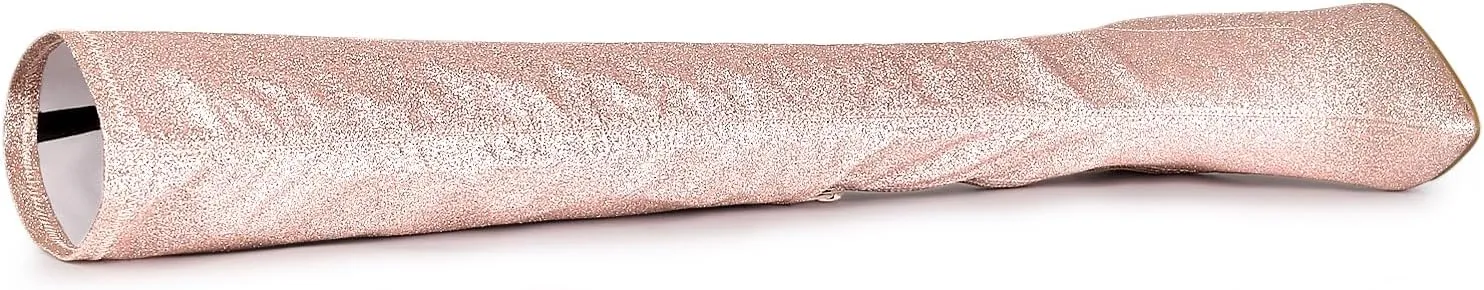 Allegra K Women's Glitter Pointed Toe Stiletto Heel Over the Knee Thigh High Boot
