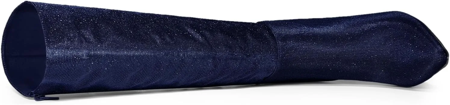 Allegra K Women's Sparkle Glitter Pointy Toe Stiletto Heel Knee High Boots