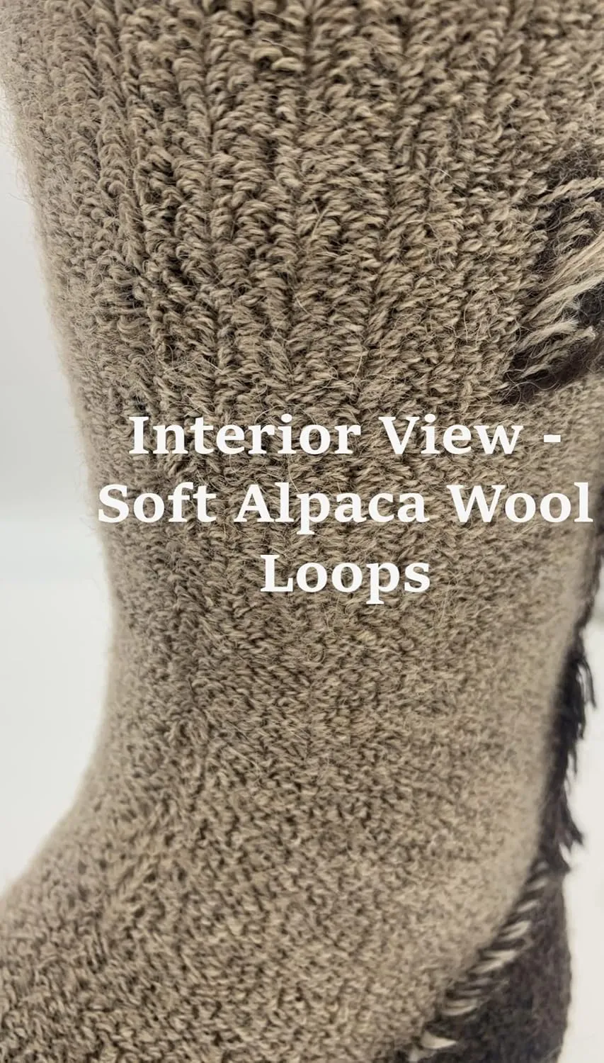 Alpaca Socks Treated with Aloe Vera for Men and Women - Medium Weight Boot Socks 1 Pair