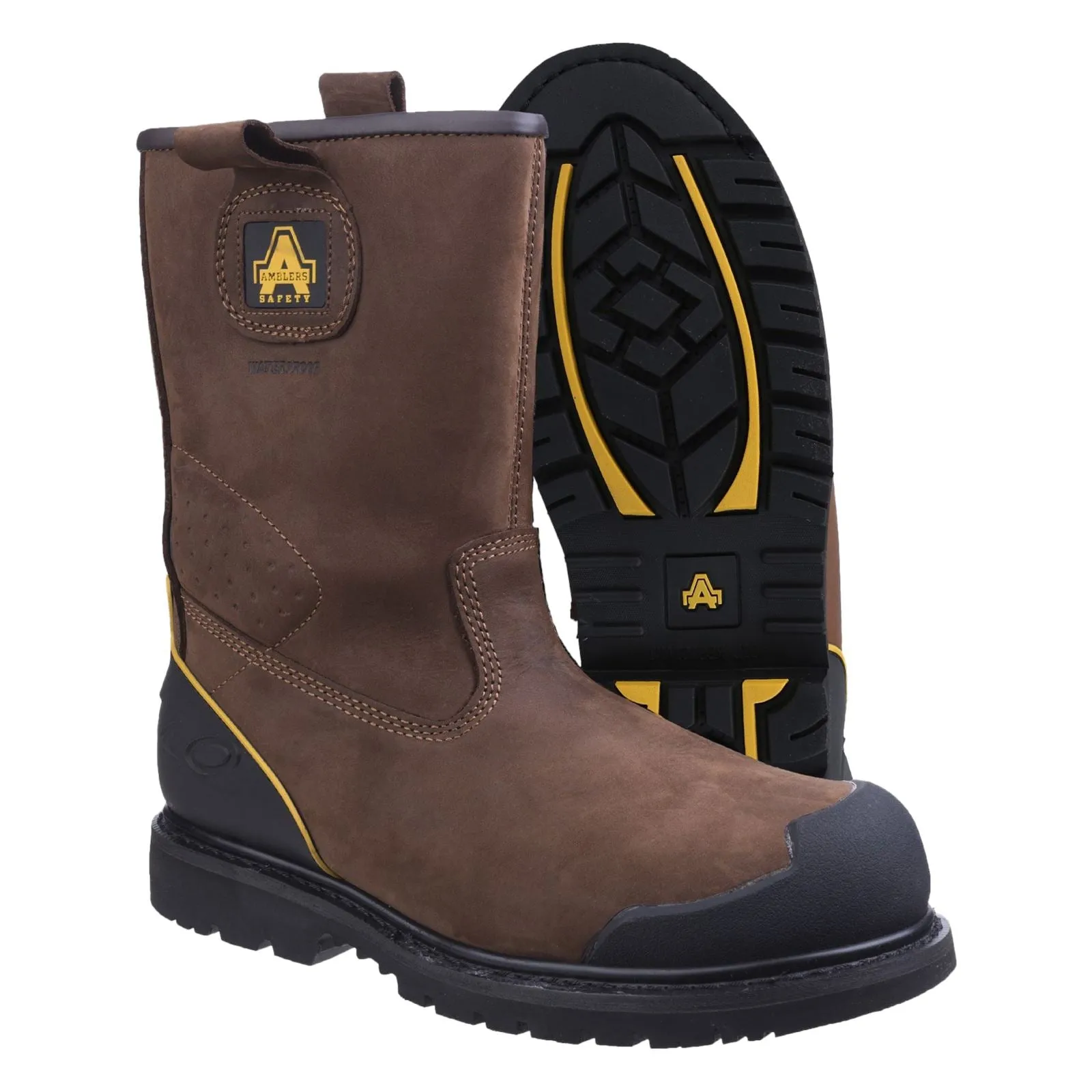 Amblers Safety FS223 Nubuck Brown Safety Boots