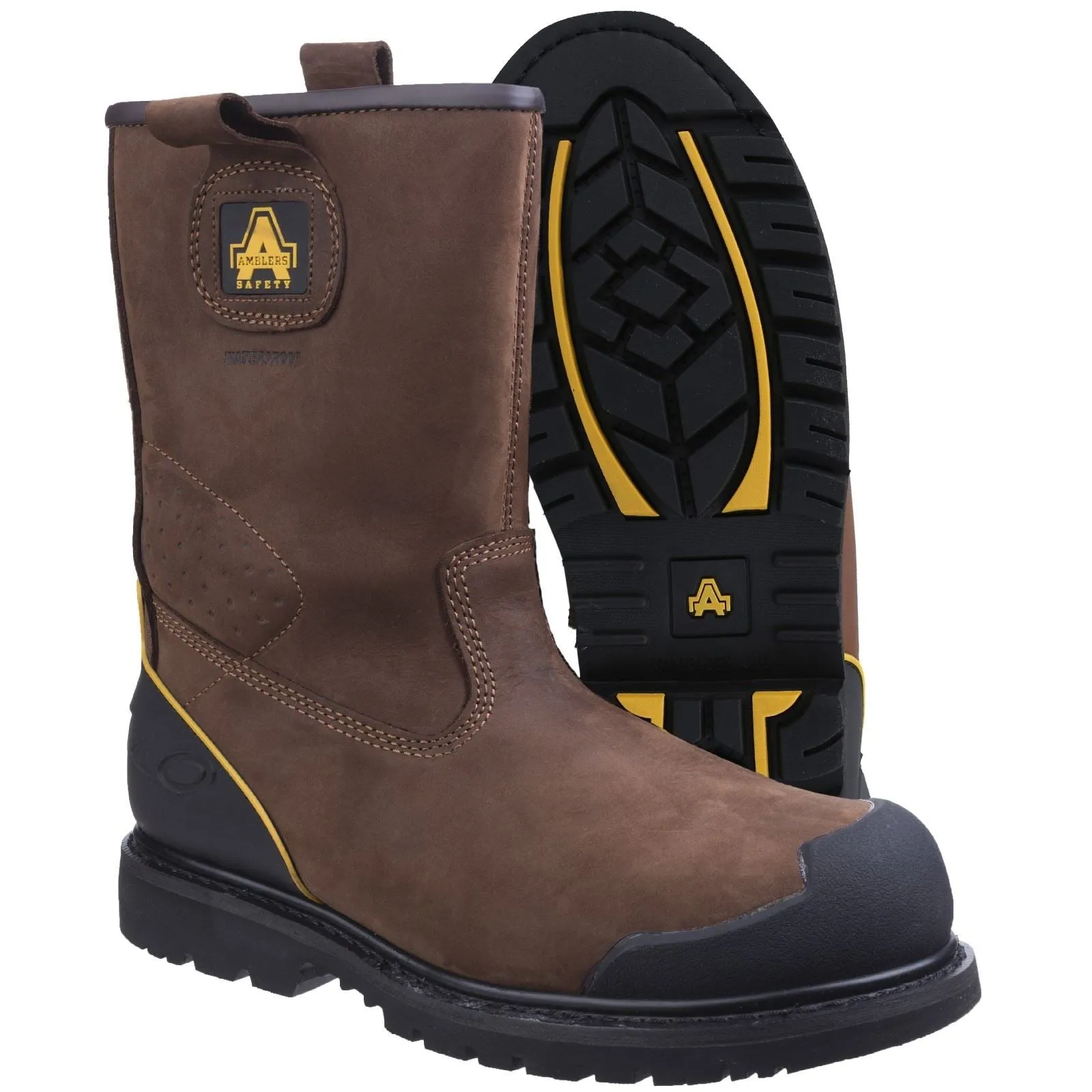 Amblers Safety FS223 Nubuck Brown Safety Boots