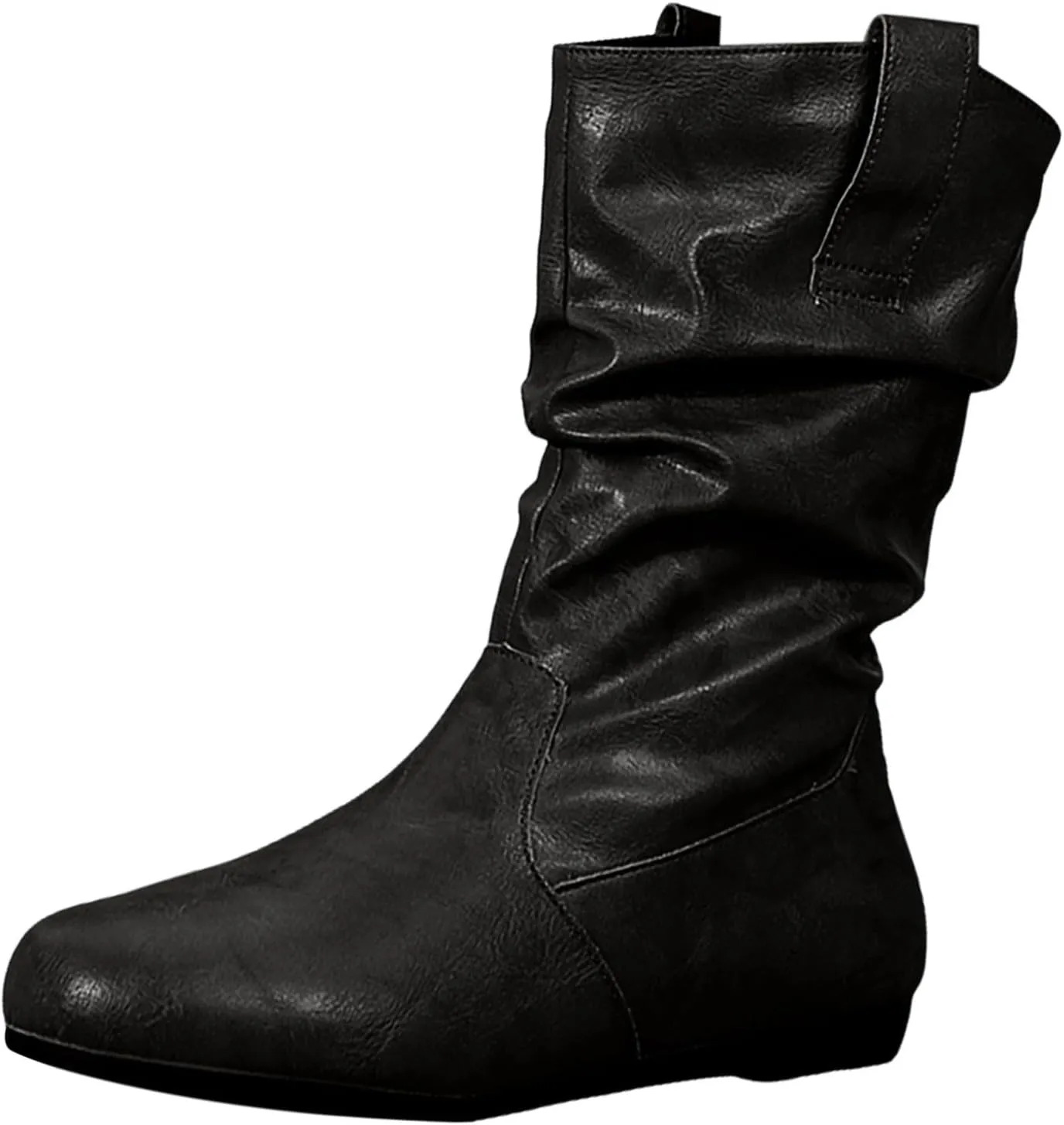 AMDBEL Wide Calf Boots for Women Low Heel Womens Fall Boots 2024 Fashion Riding Boots Slip On Ankle Booties Ladies Shoes
