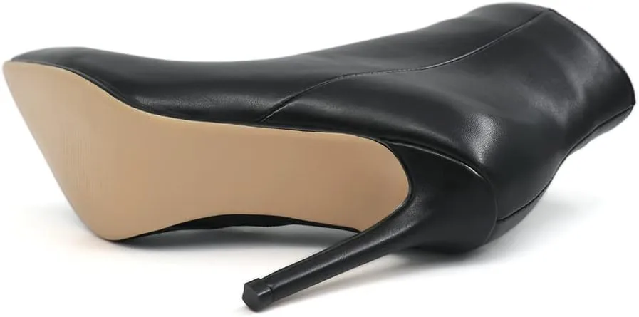 Ankle Boots for Women Stiletto High Heel Pointed Toe Boots with Zipper