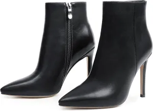 Ankle Boots for Women Stiletto High Heel Pointed Toe Boots with Zipper