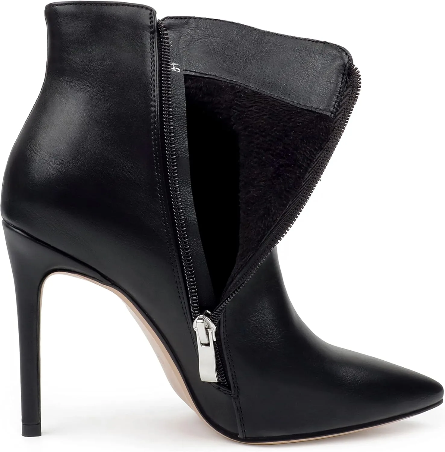 Ankle Boots for Women Stiletto High Heel Pointed Toe Boots with Zipper