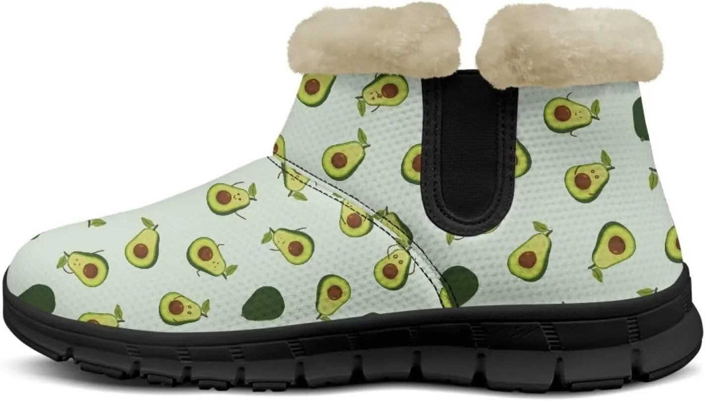 Ankle Boots for Women Waterproof Anti-Slip Winter Warm Fur Lined Snow Boot Outdoor Insulated Slip On Booties Shoes for Hiking Work