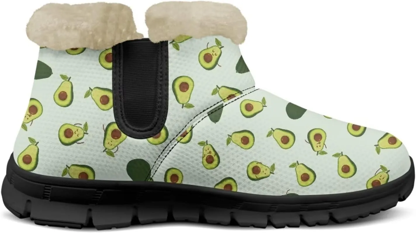 Ankle Boots for Women Waterproof Anti-Slip Winter Warm Fur Lined Snow Boot Outdoor Insulated Slip On Booties Shoes for Hiking Work