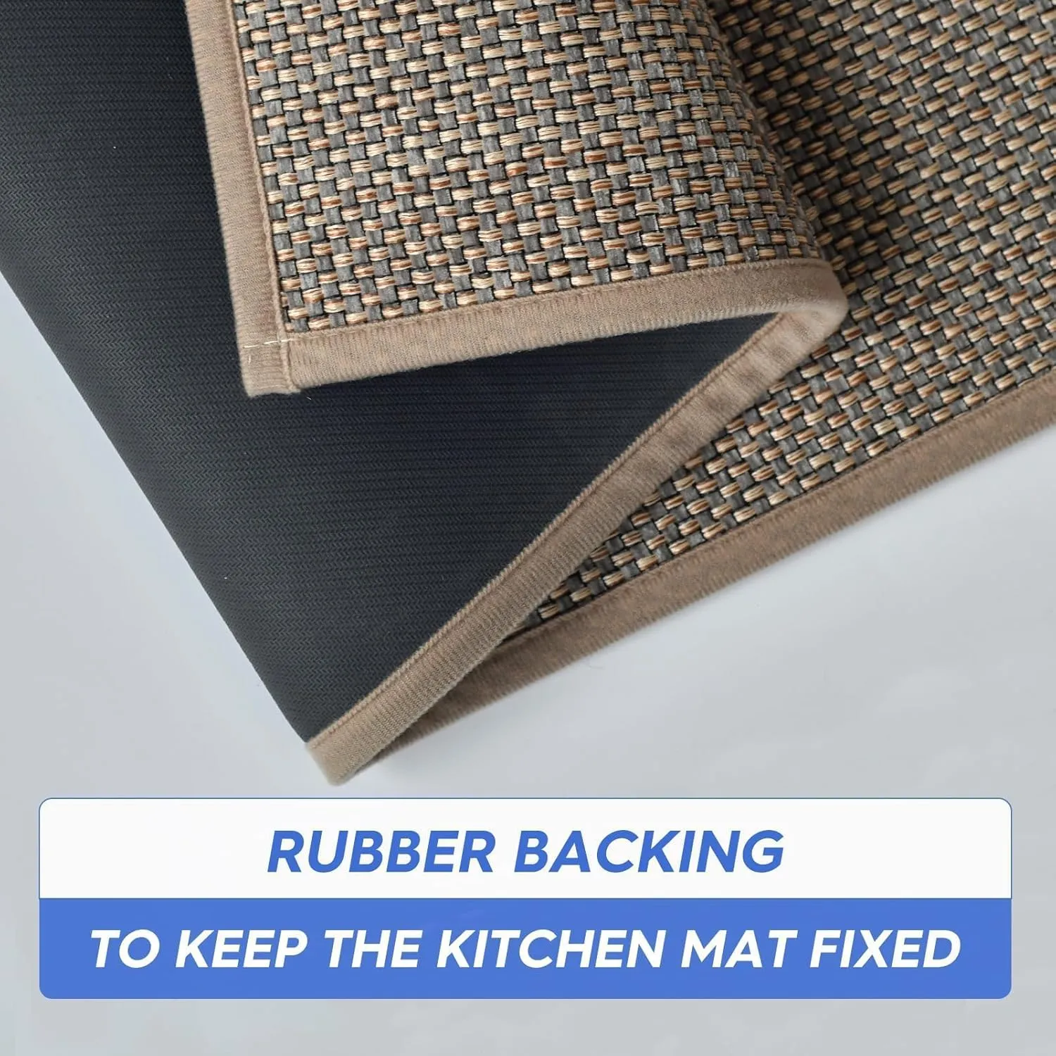 Artoid Mode Washable Non-Skid Kitchen Rugs and Mats Set of 2, Rubber Backing Kitchen Mats for Floor Front of Sink Home Decor - 17x29 and 17x47 Inch