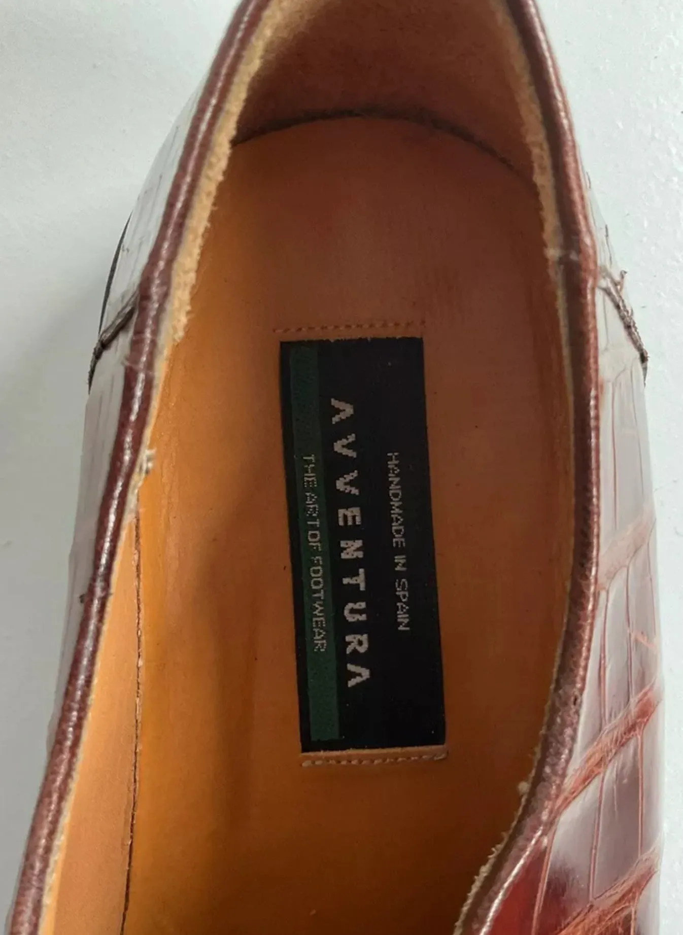 Avventura Exotic Caiman Crocodile Loafers 14 M Zipper