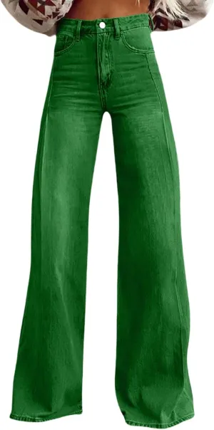 Baggy Flare Pants for Women Wide Leg Bell Bottoms Vintage Floral Print High Waisted Pants Going Out Street Trousers