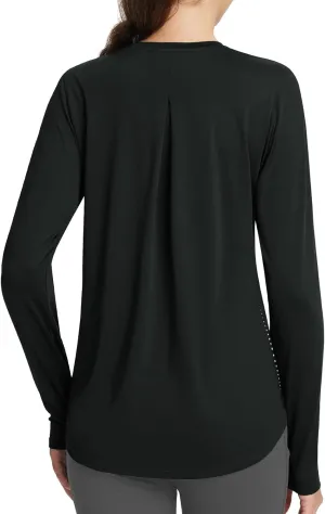 baleaf Long Sleeve Workout Tops for Women Running Athletic Shirts Active Quick Dry Lightweight Moisture Wicking