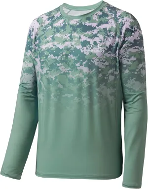 BASSDASH FS14M Men's Camo Gradient Performance Long Sleeve Fishing Shirt UPF50 