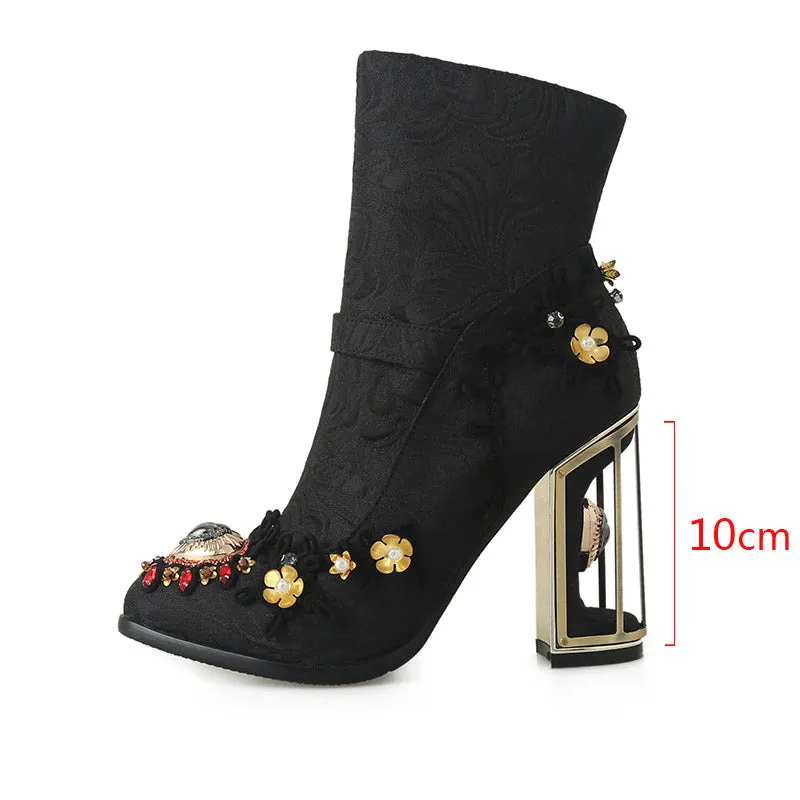 Beaded Mid-Tube Boots