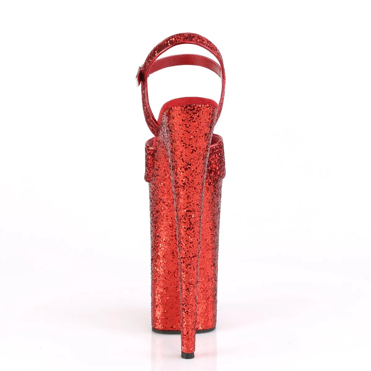 BEYOND-010LG Sexy 10" Heel Red Glitter Pole Dancer Platforms