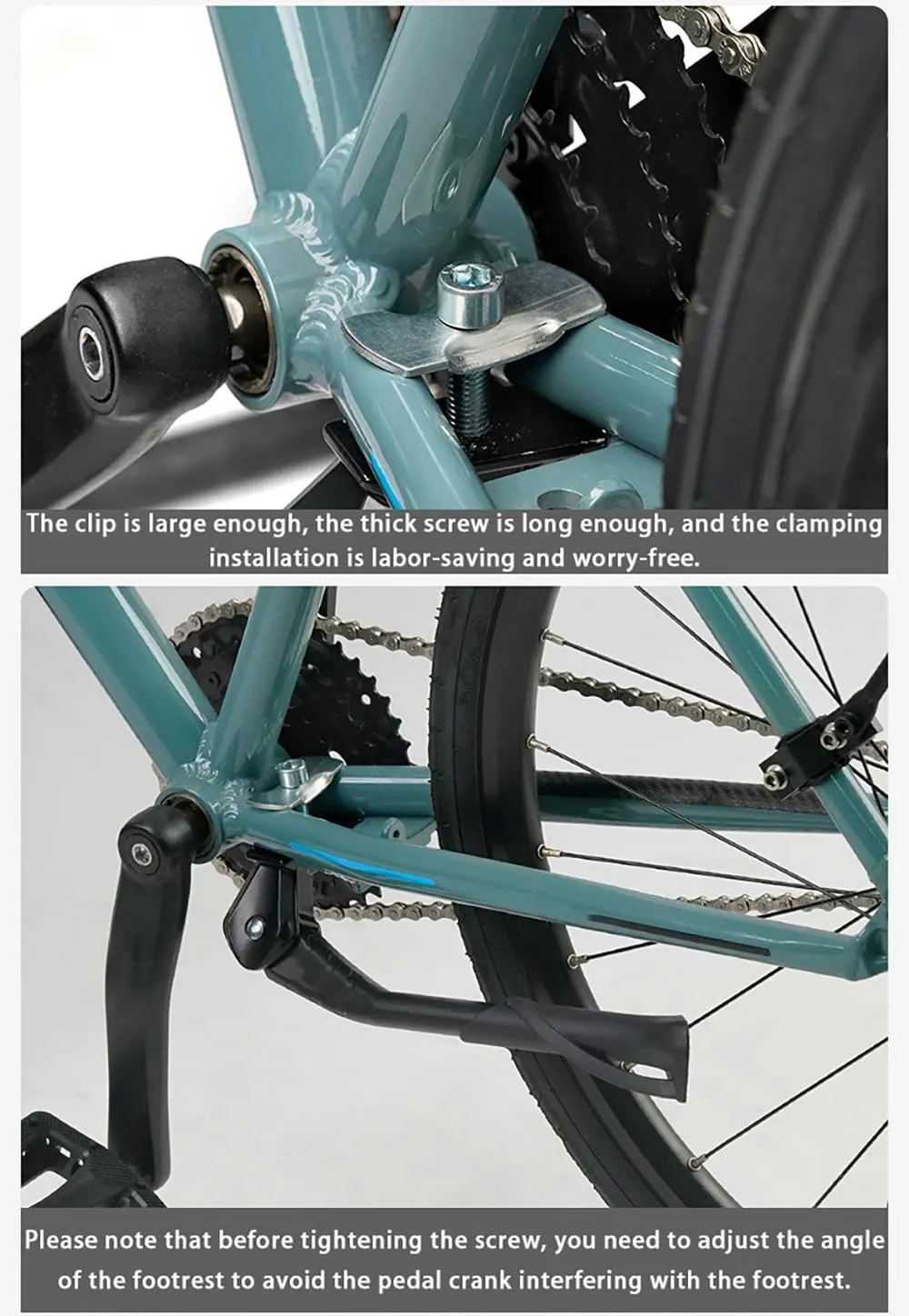 Bike Kickstand for Haibike SDURO HardSeven 3.0, Aluminum Adjustable Kickstand Foot Side Stand Suppor Rear Side Bicycle Stand with Non-Slip Rubber Foot,C