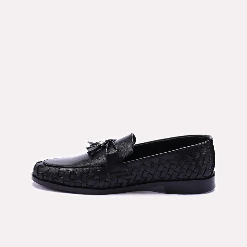 Black Slip On Tassel Dress Shoes 0111367