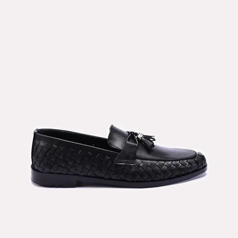 Black Slip On Tassel Dress Shoes 0111367