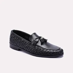 Black Slip On Tassel Dress Shoes 0111367