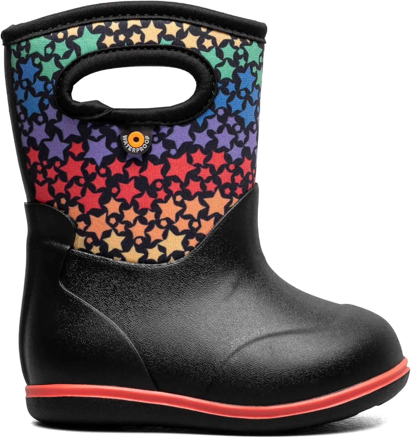 BOGS Unisex-Child Classic-Rainbow Stars (Toddler) Rain Boot