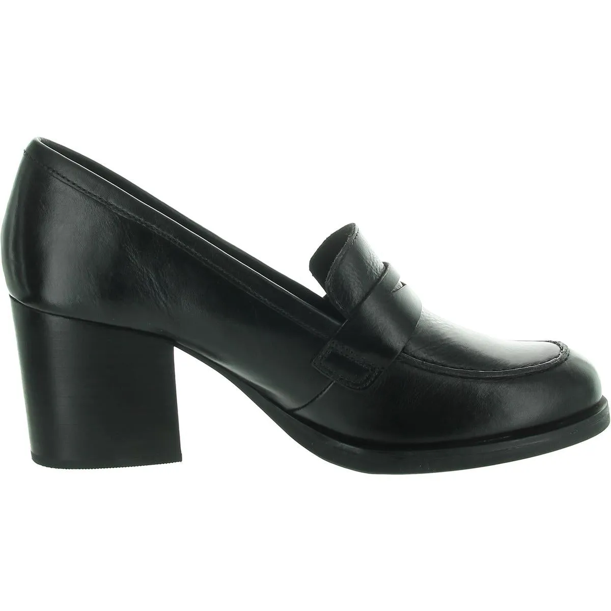 Born Womens Holliston Cushioned Footbed Leather Loafer Heels
