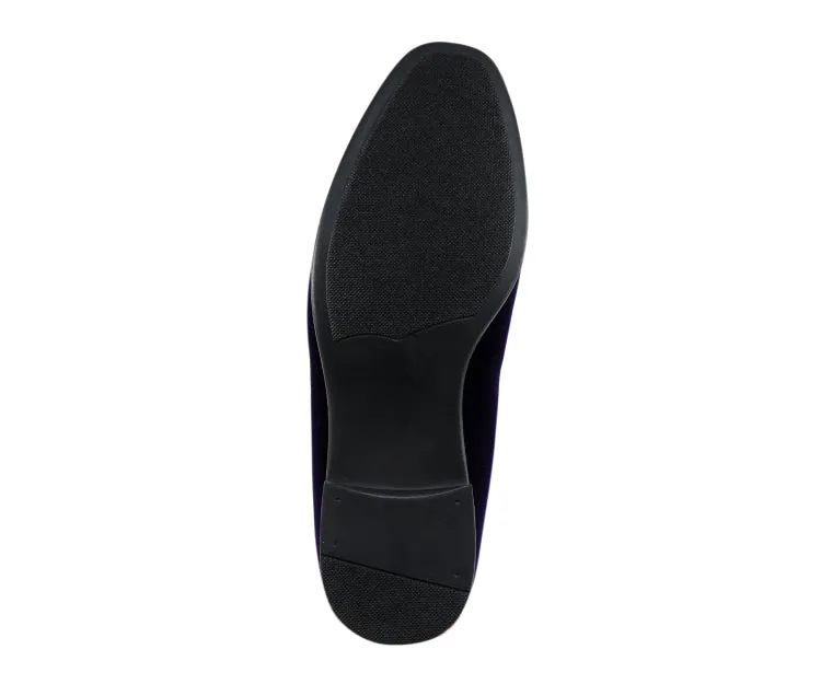Brad Purple Velvet Loafers