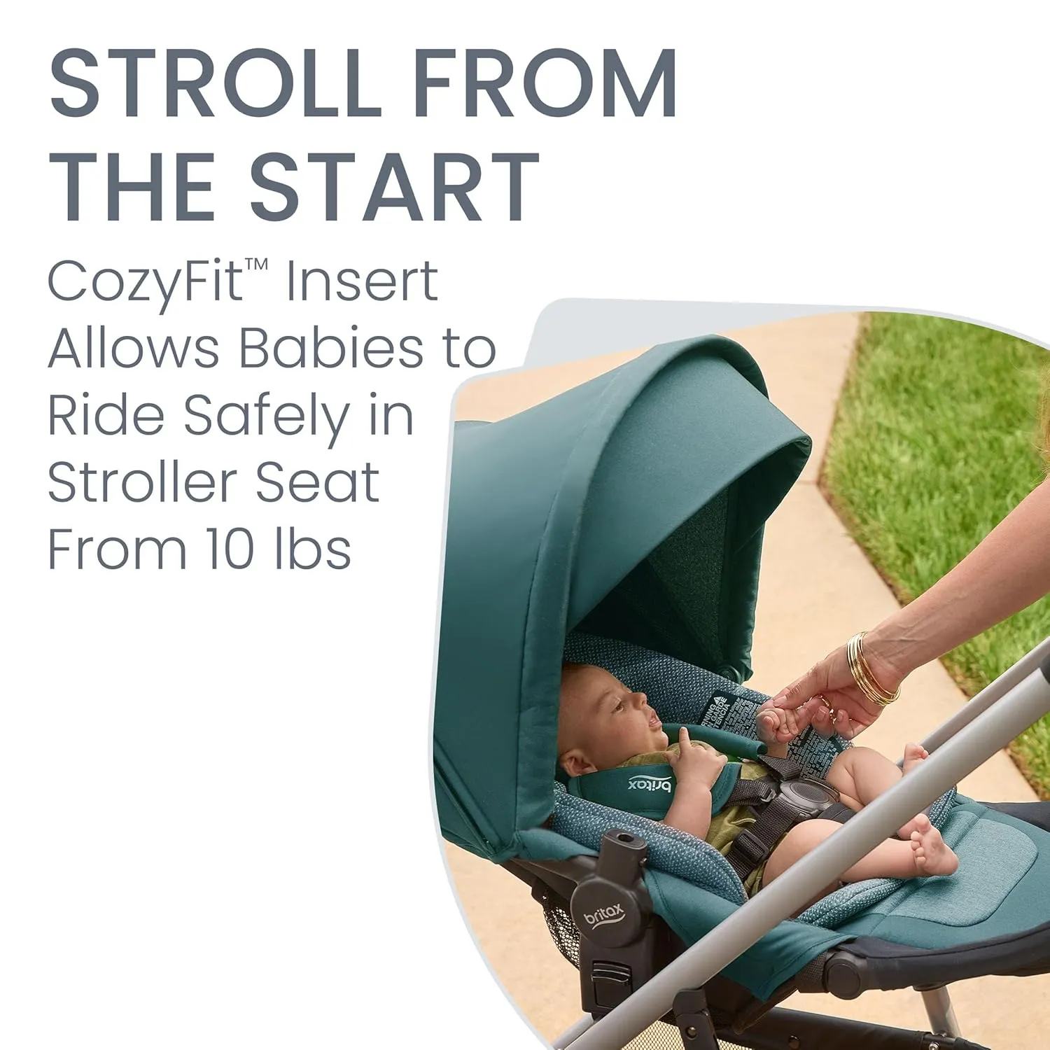 Britax Willow Grove SC Baby Travel System, Infant Car Seat and Stroller Combo with Alpine Base, ClickTight Technology, SafeWash, Pindot Jade