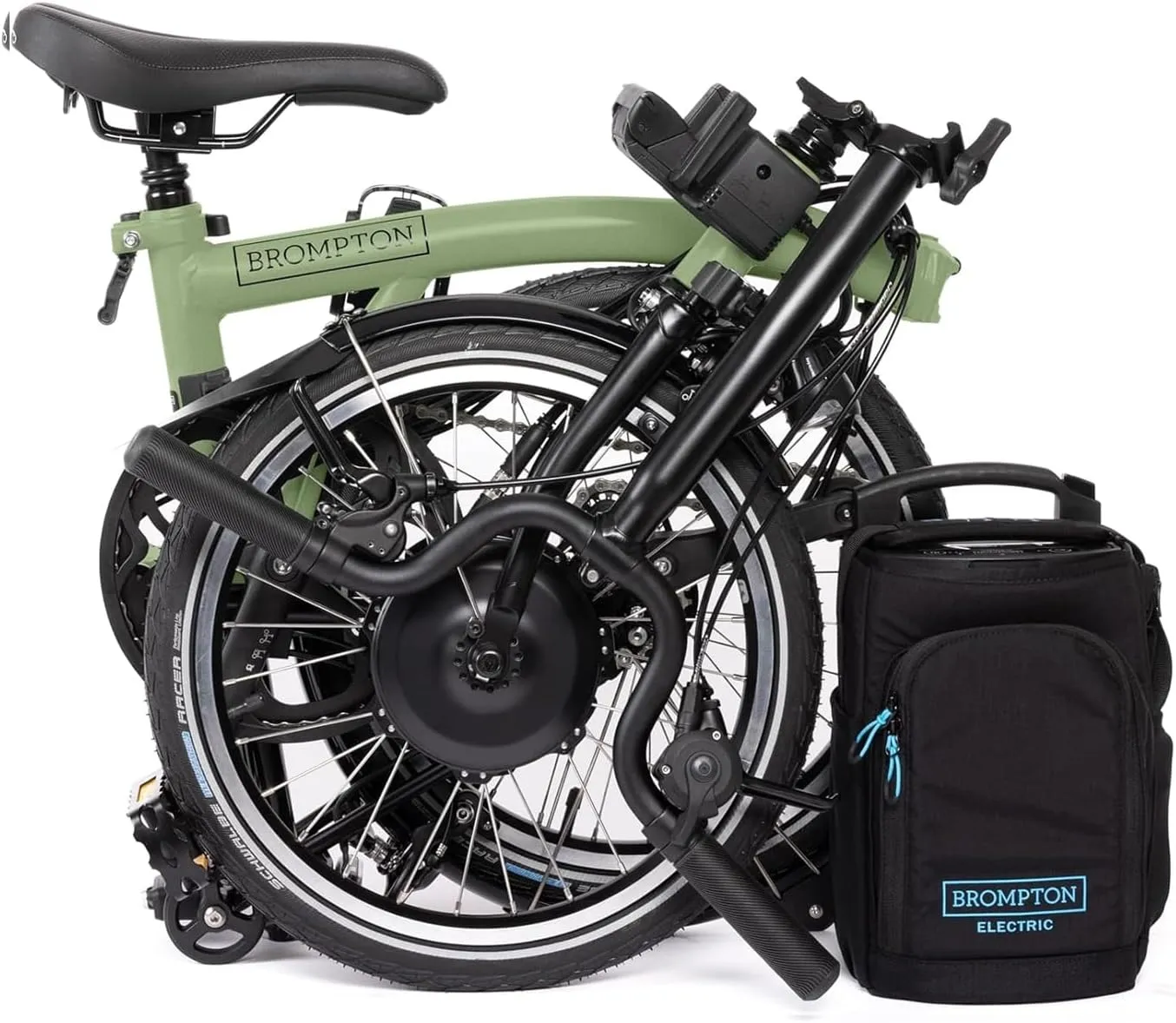 Brompton Electric Folding Bike for Adults C Line 12-Speed | Compact, Lightweight, Pedal-Assist Commuter E-Bike