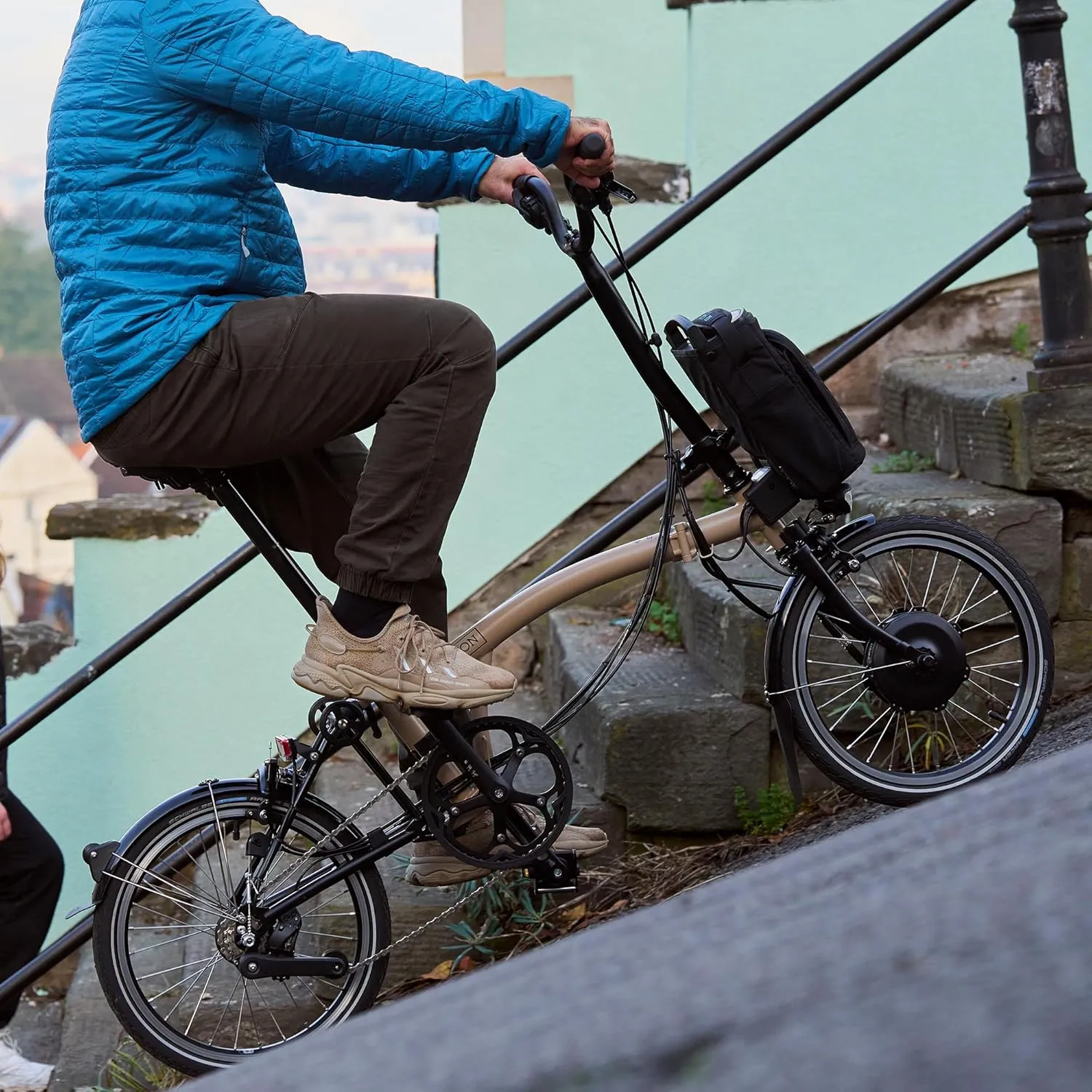 Brompton Electric Folding Bike for Adults C Line 12-Speed | Compact, Lightweight, Pedal-Assist Commuter E-Bike