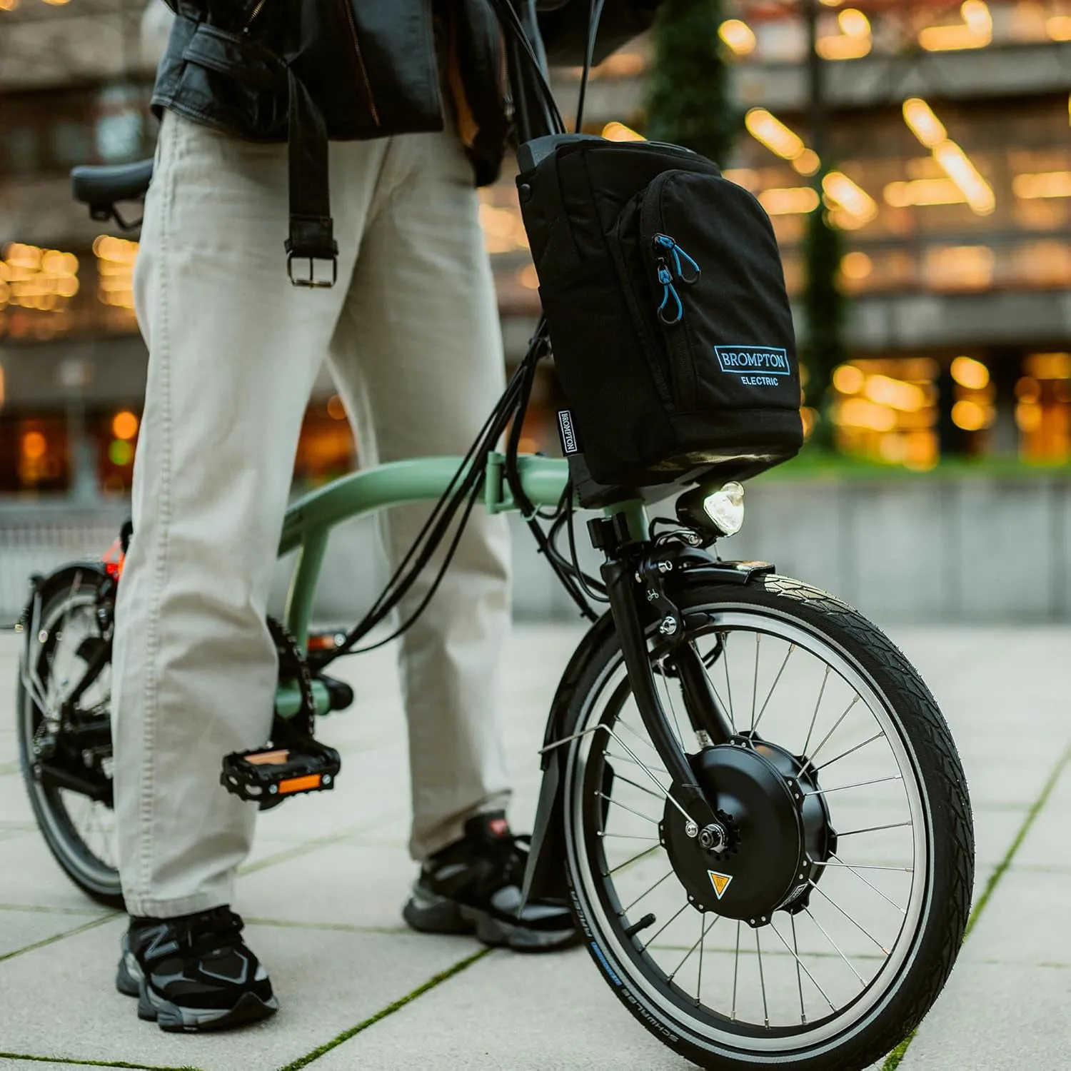Brompton Electric Folding Bike for Adults C Line 12-Speed | Compact, Lightweight, Pedal-Assist Commuter E-Bike