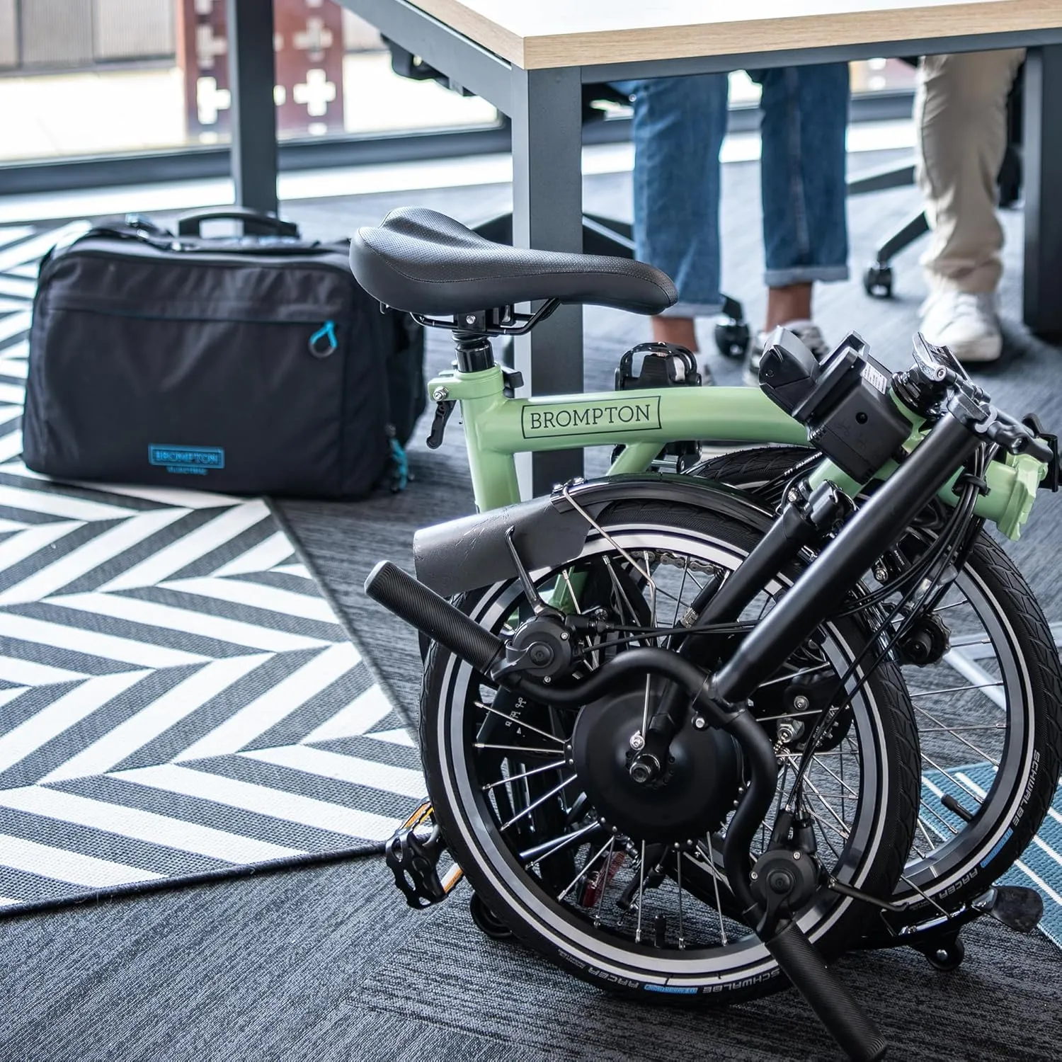 Brompton Electric Folding Bike for Adults C Line 12-Speed | Compact, Lightweight, Pedal-Assist Commuter E-Bike