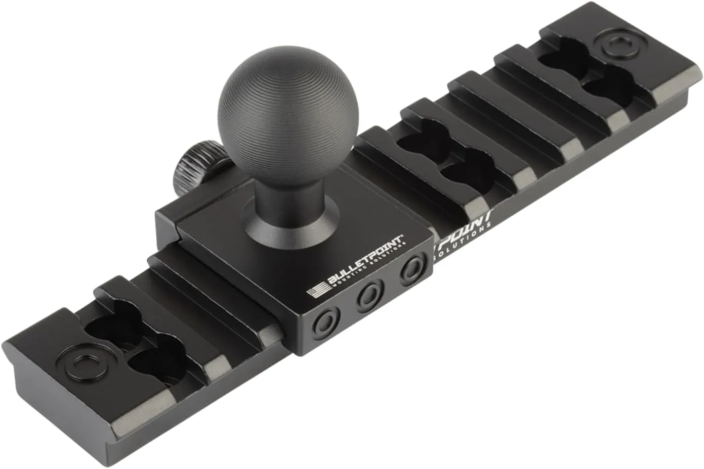 Bulletpoint Mounting Solutions Metal Picatinny-Style Rail Device Mount Attachment with 20mm Ball Mount Add-On Accessory for RubiGrid Dash Mounts (4.6 inch)