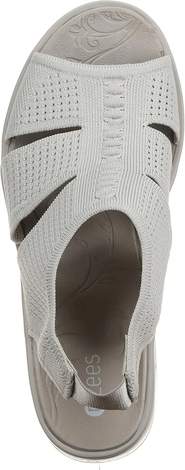 BZees Women's Double Up Slingback Wedge Sandal