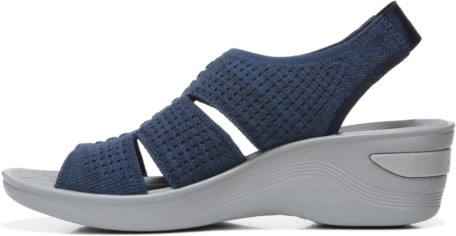 BZees Women's Double Up Slingback Wedge Sandal