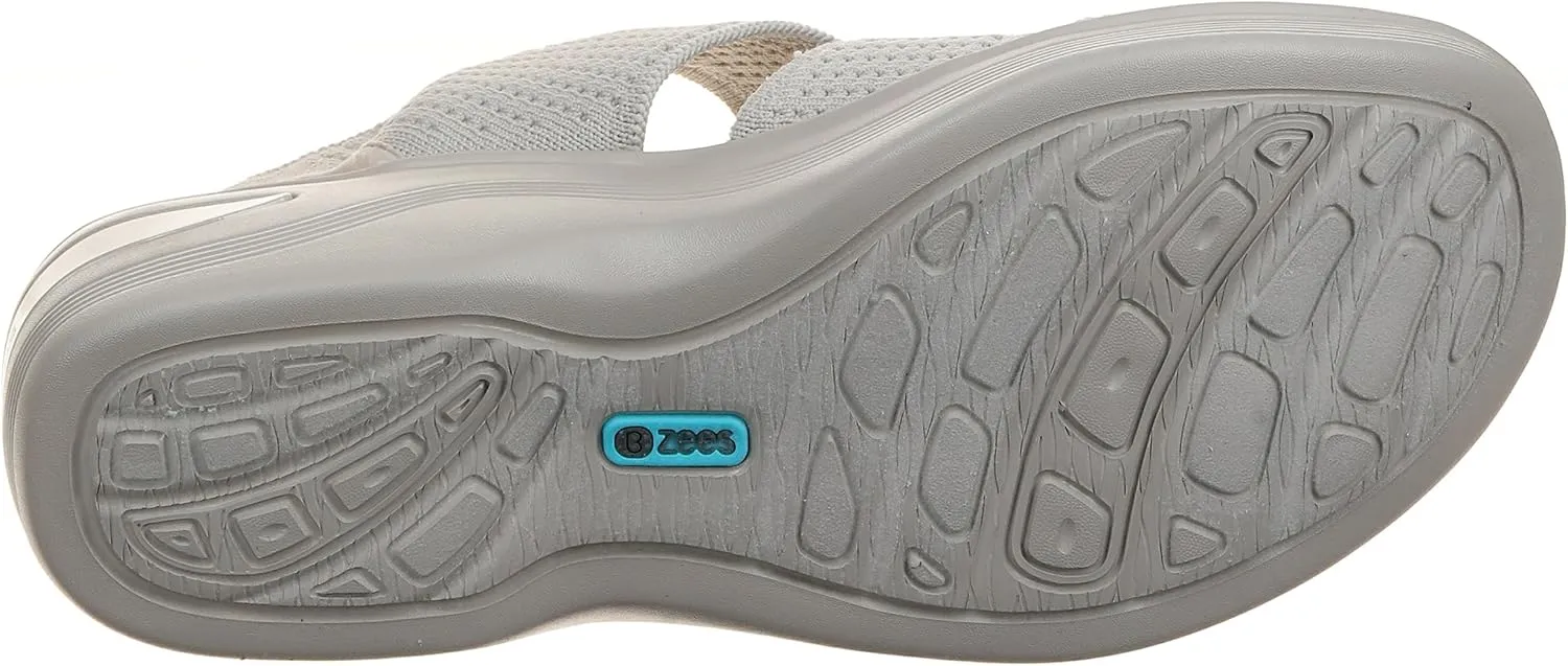 BZees Women's Double Up Slingback Wedge Sandal