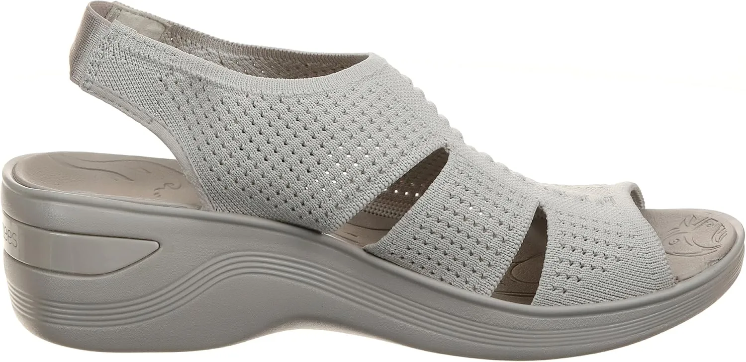 BZees Women's Double Up Slingback Wedge Sandal