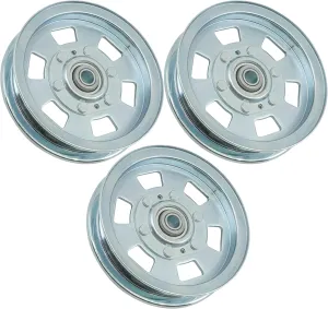Caltric Flat Idler Pulley Compatible with Bad Boy MZ Series 48" 54" Deck QTY 3